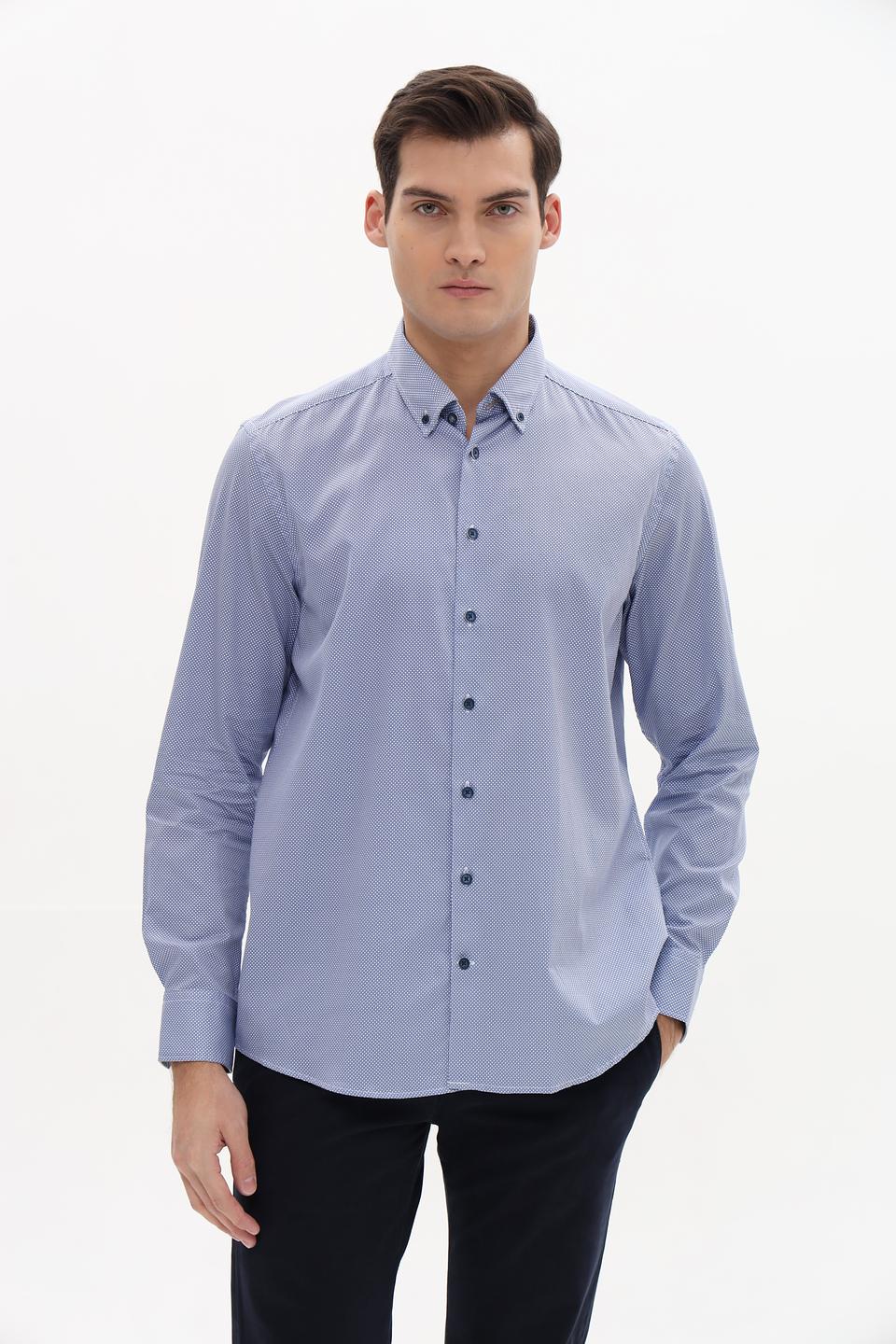 Рубашка Bugatti мужская в мелкий принт