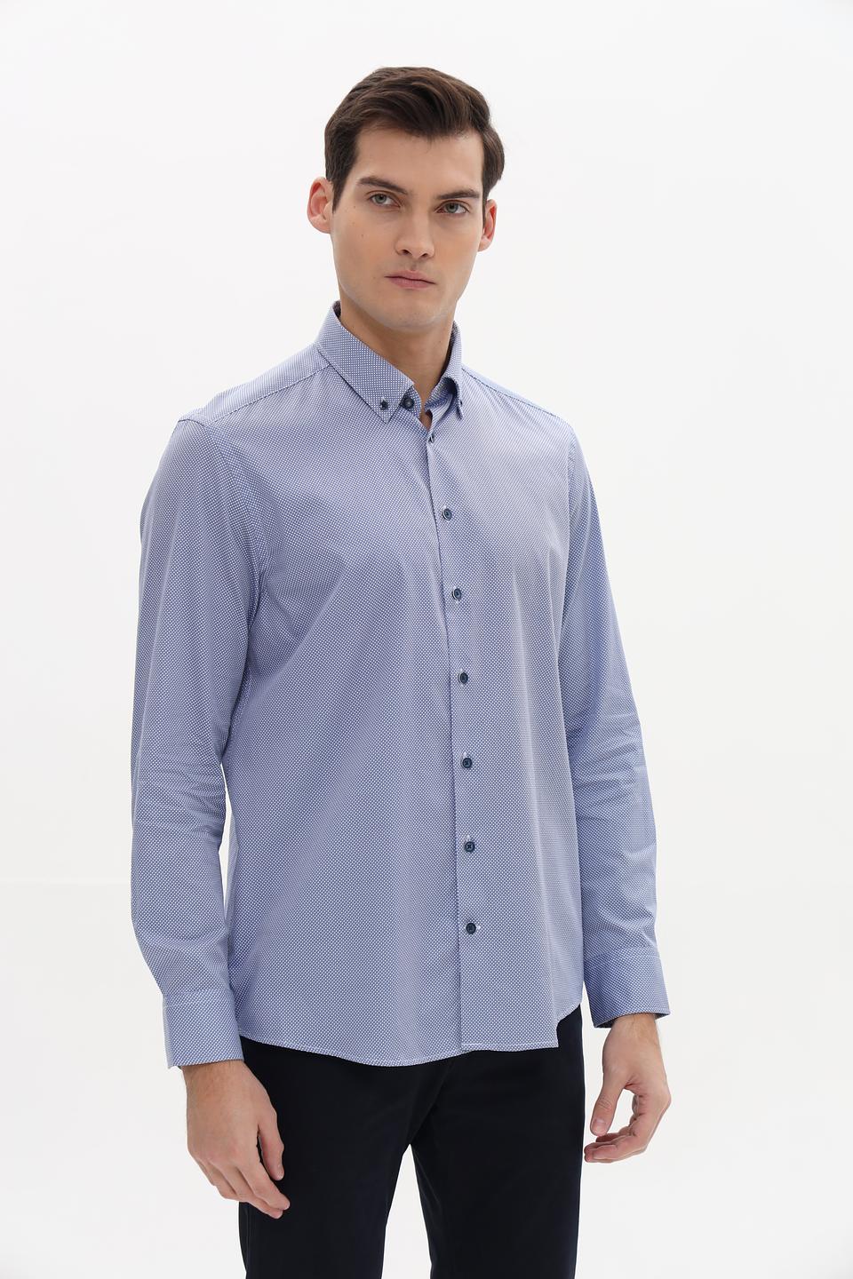 Рубашка Bugatti мужская в мелкий принт