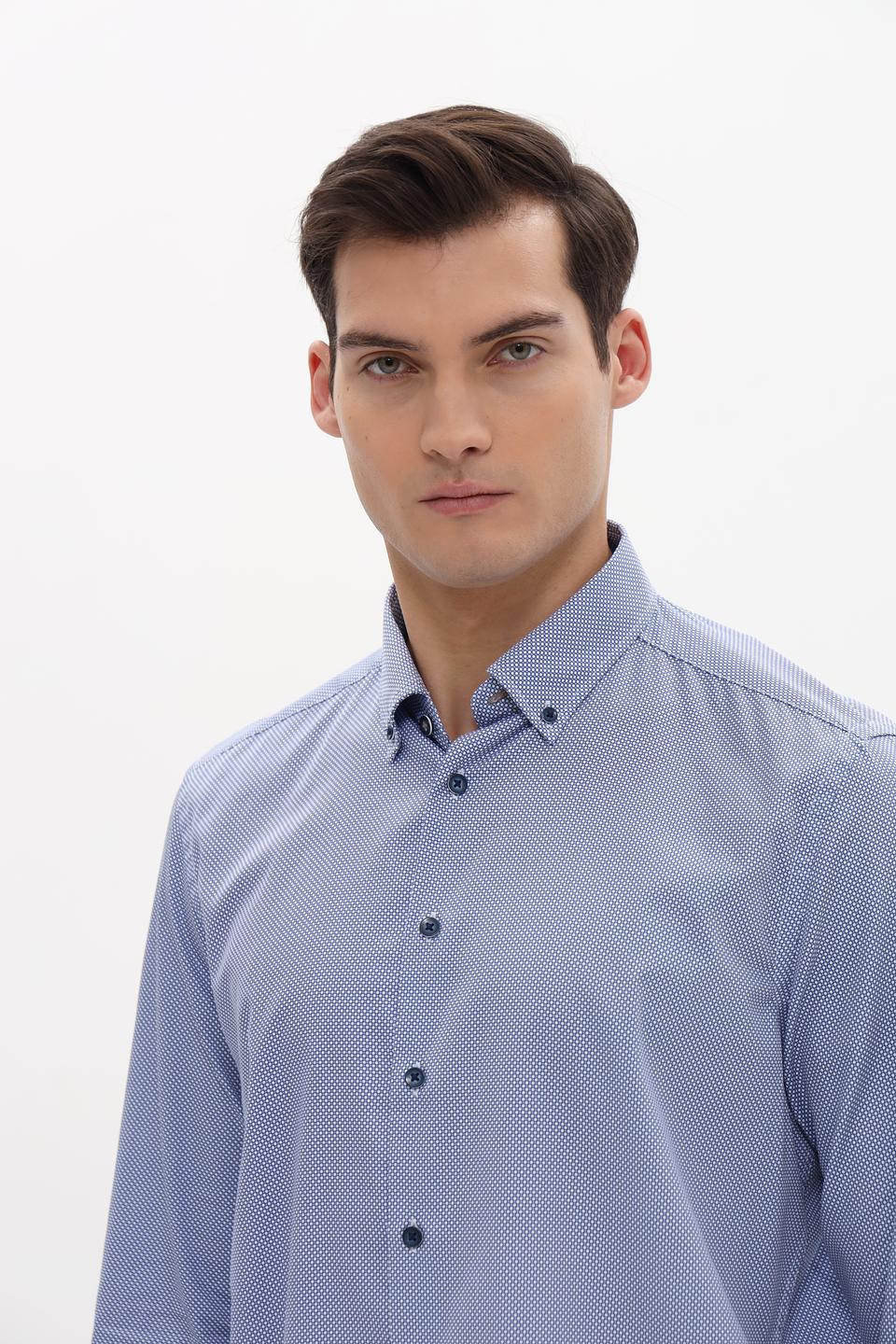 Рубашка Bugatti мужская в мелкий принт