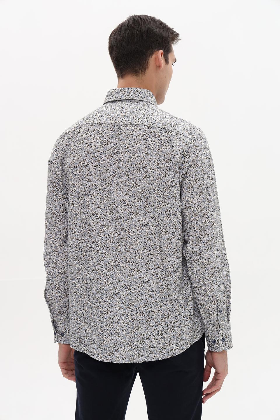 Рубашка Casa Moda с принтом голубой