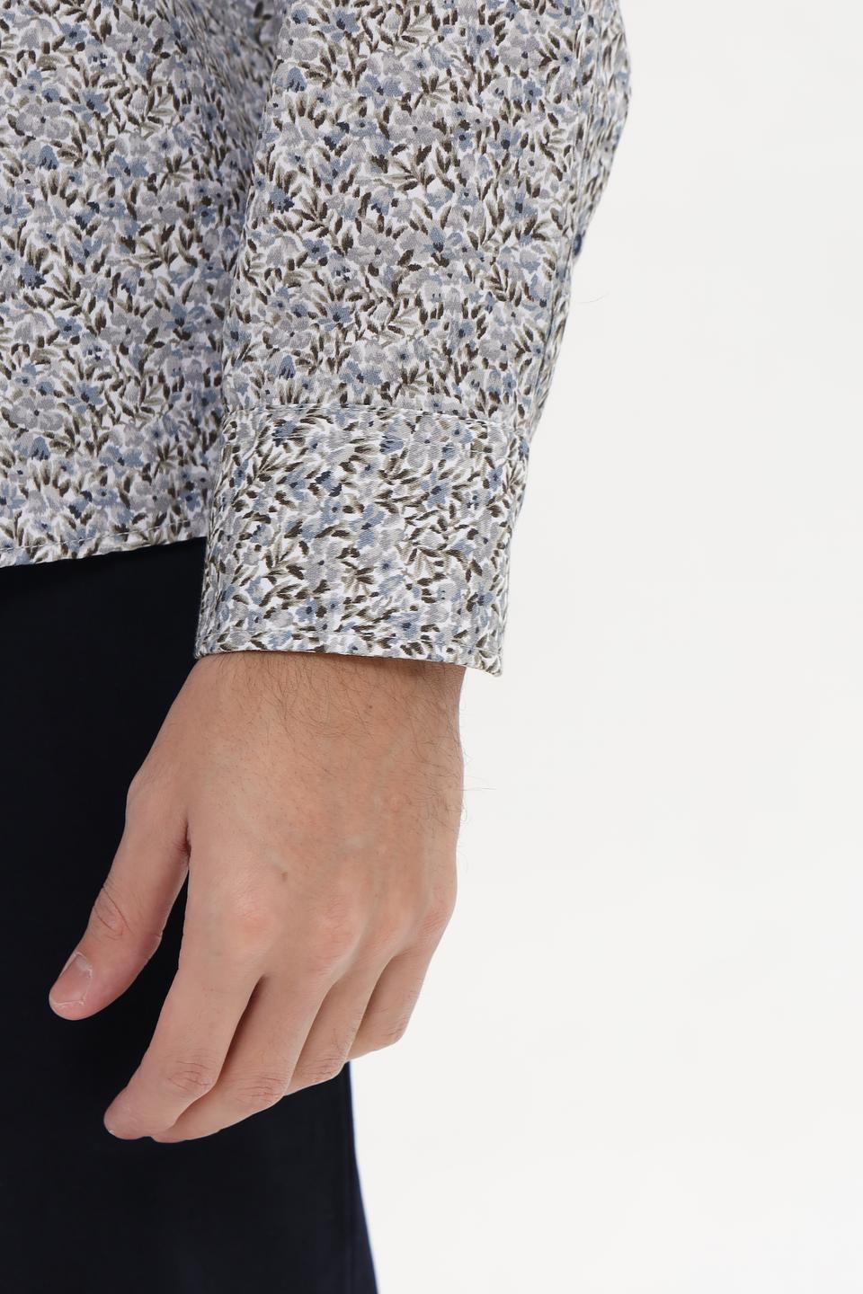 Рубашка Casa Moda с принтом голубой