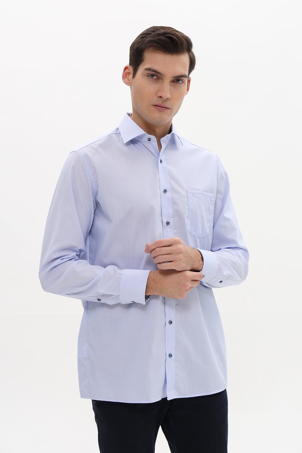 Рубашка Casa Moda голубая приталенная