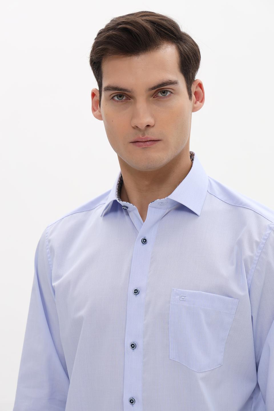 Рубашка Casa Moda голубая приталенная