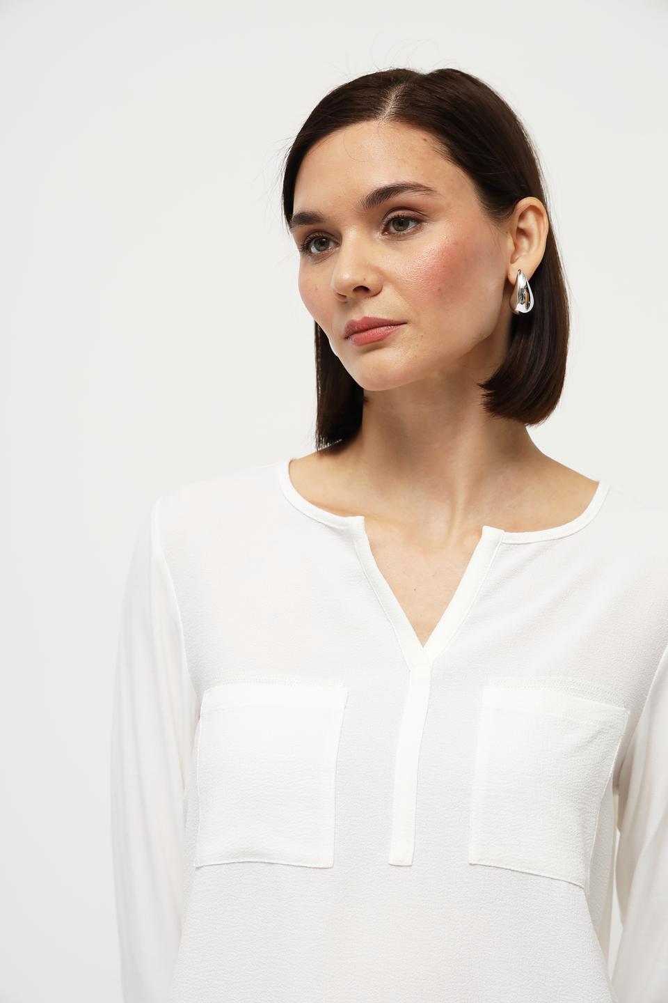 Блузка Olsen с карманами белая