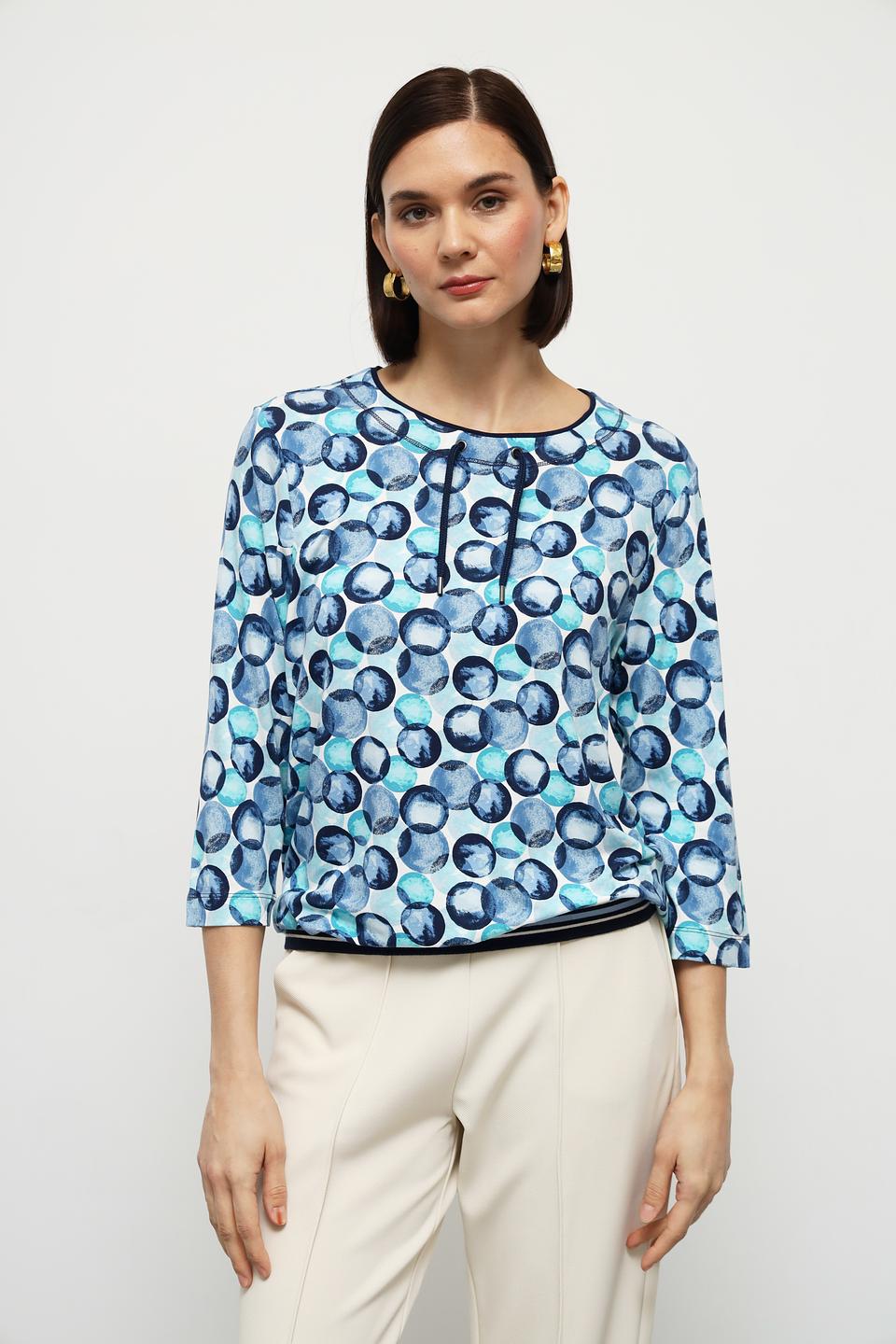 Блуза Olsen с принтом в горошек