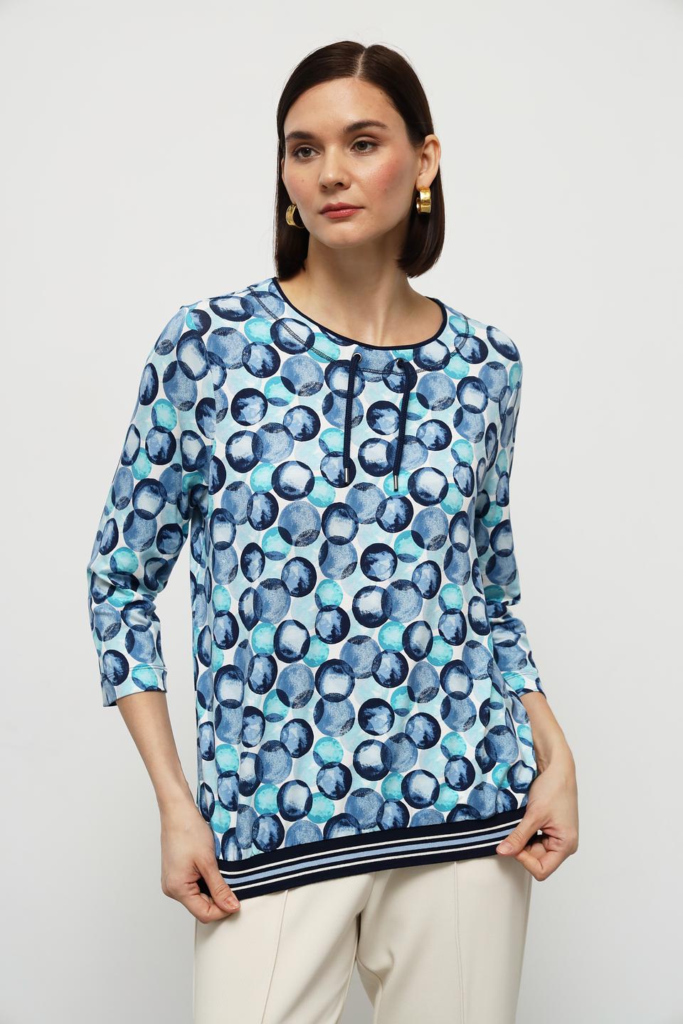 Блуза Olsen с принтом в горошек