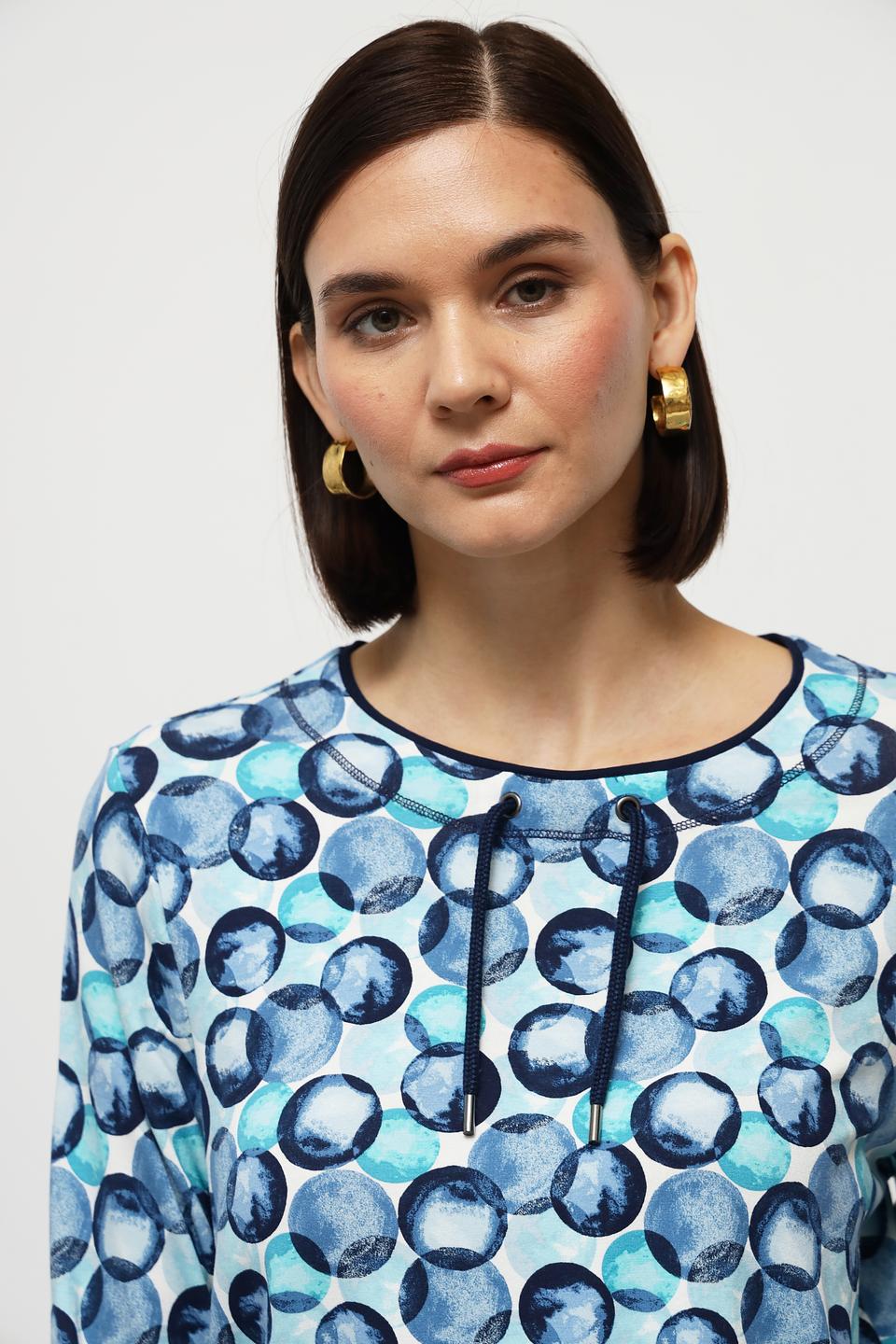 Блуза Olsen с принтом в горошек