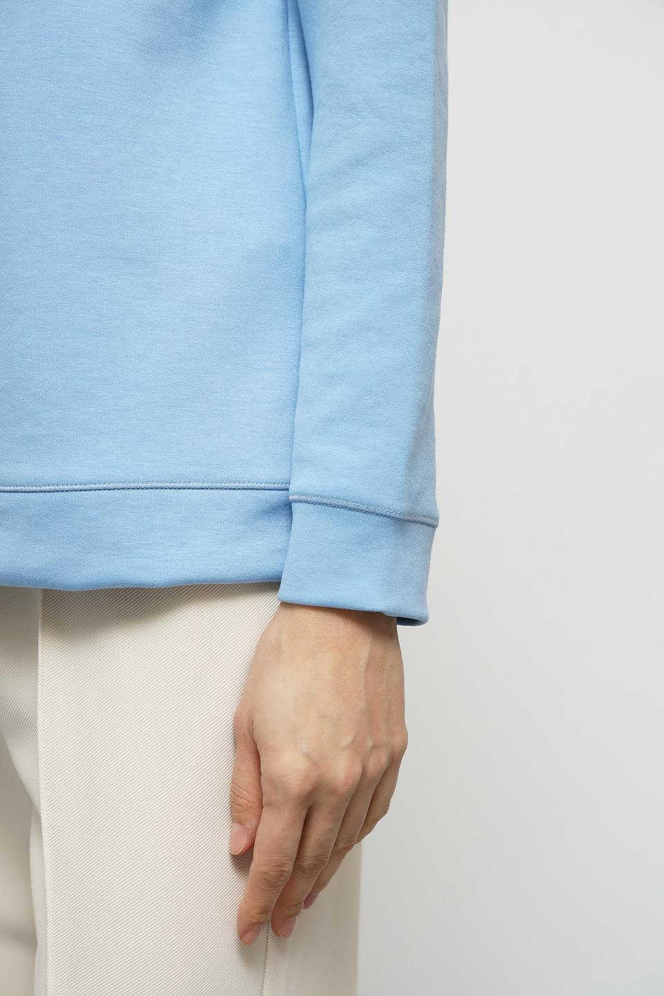 Пуловер Olsen с цветочным принтом голубой