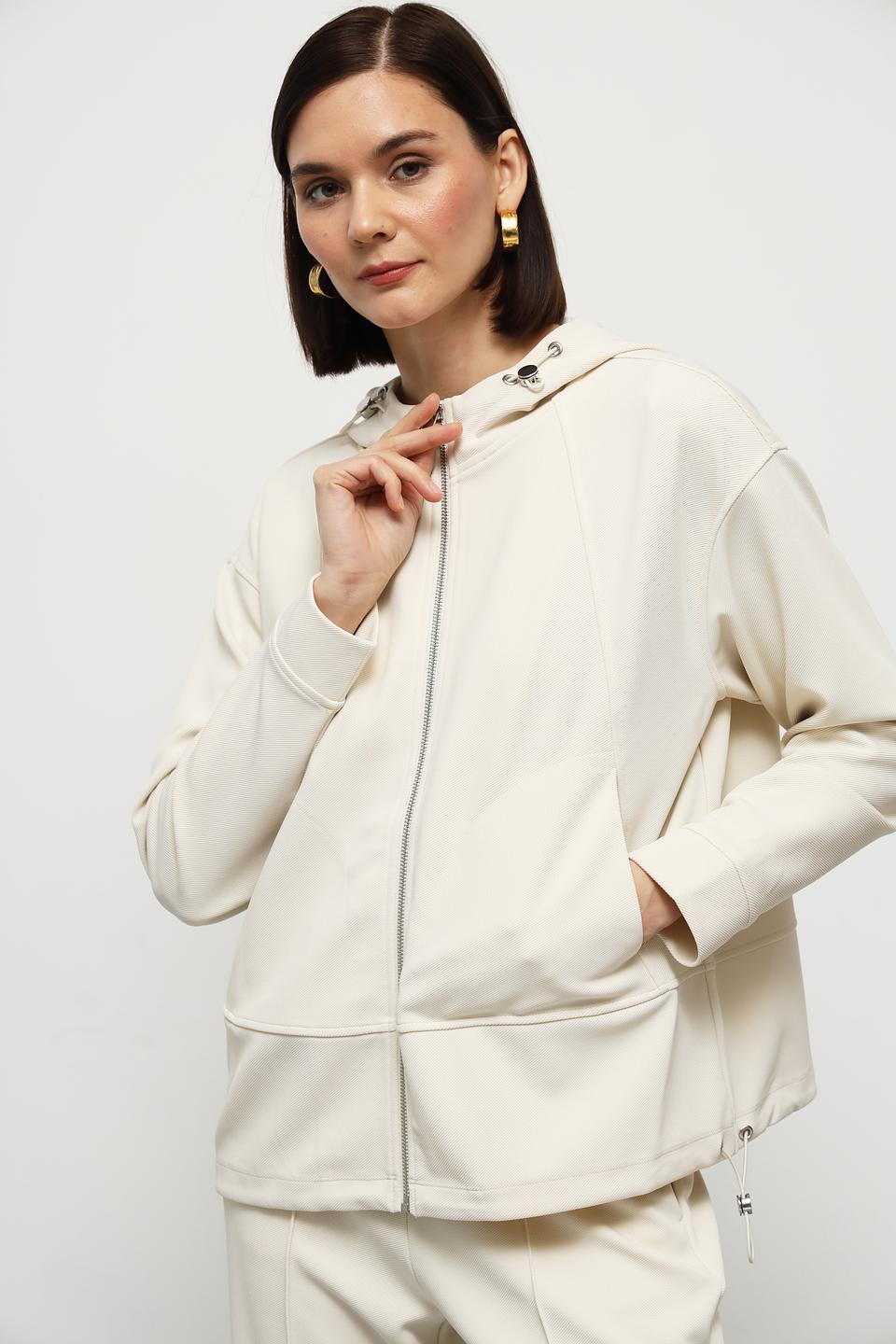 Жакет Olsen с капюшоном бежевый