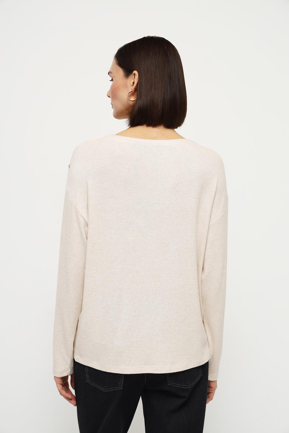 Пуловер Rabe collection с принтом бежевый