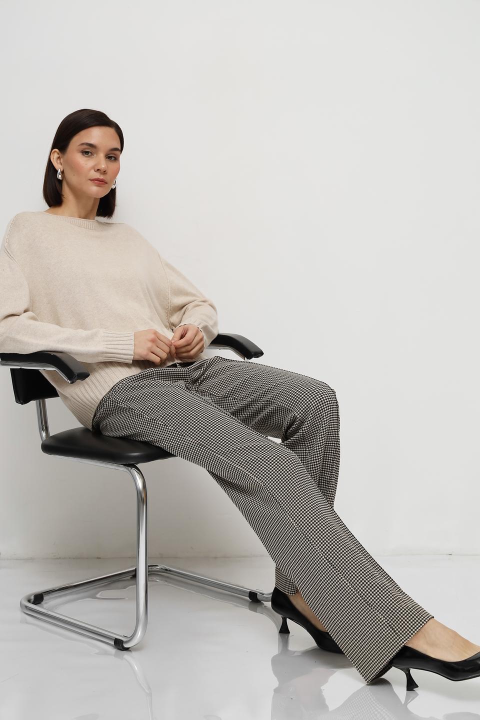 Брюки кл Oui женские в клетку