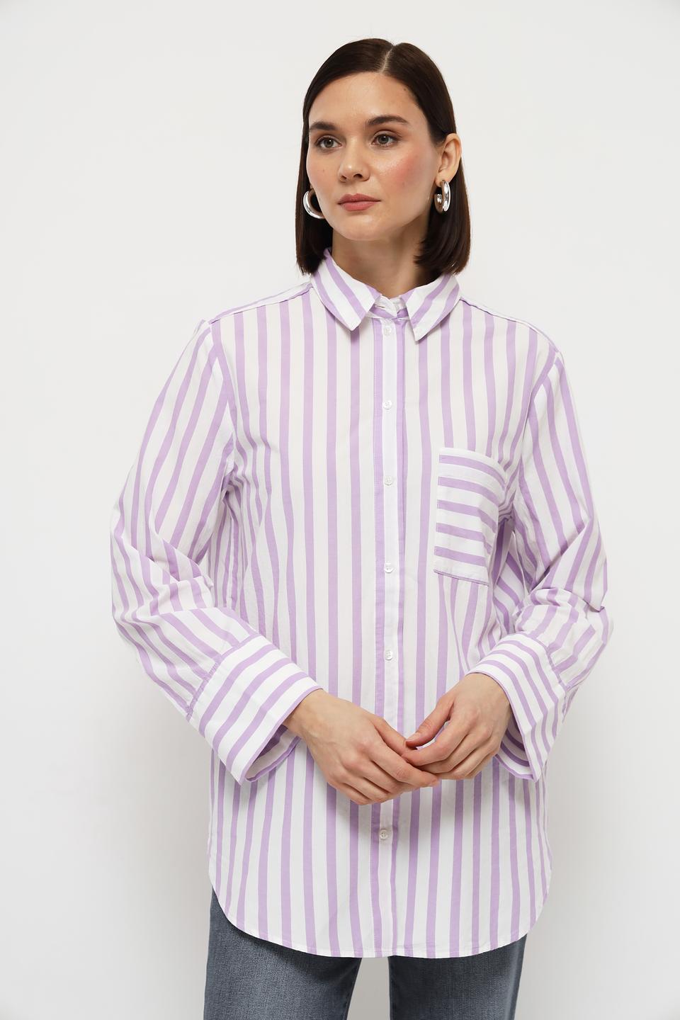 Рубашка Oui в полоску лавандовый