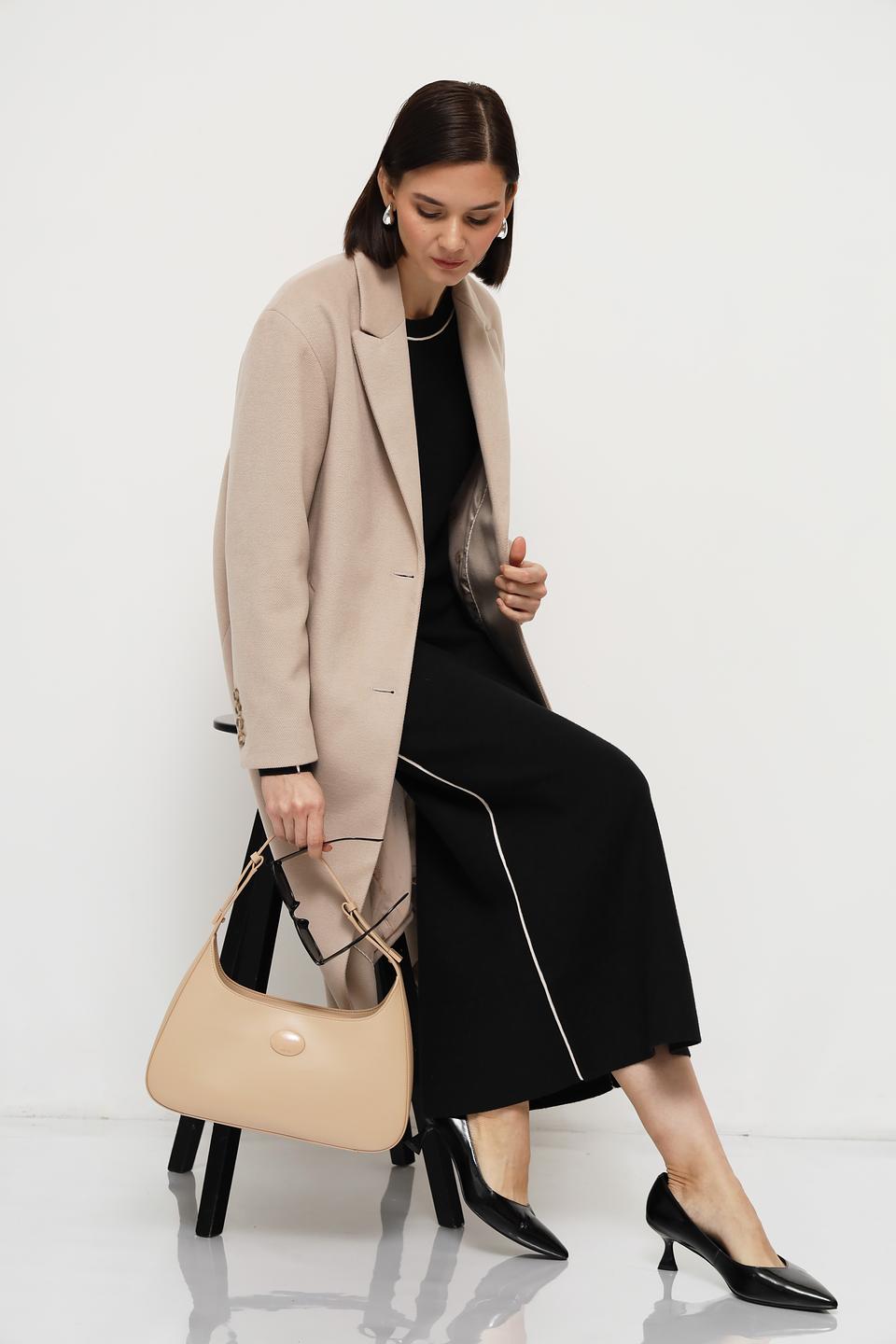 Пуловер Oui с белой отделкой