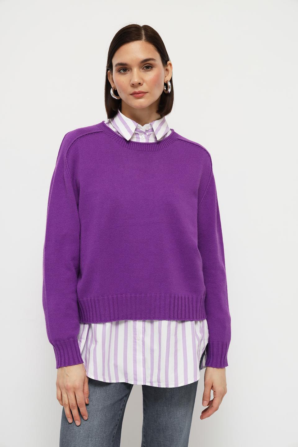 Пуловер Oui фиолетовый