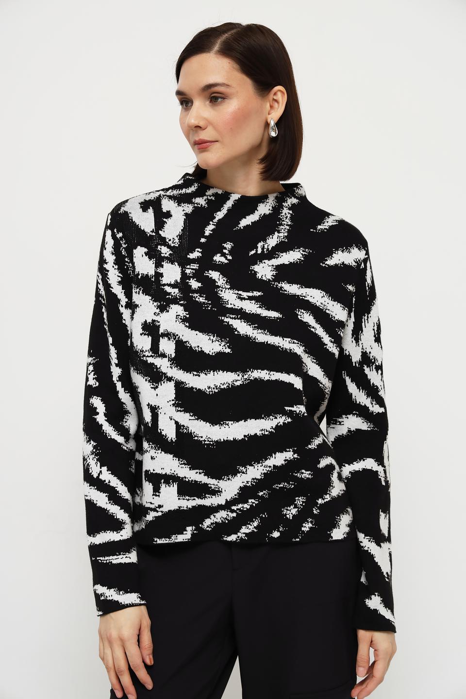 Пуловер Monari с принтом зебра