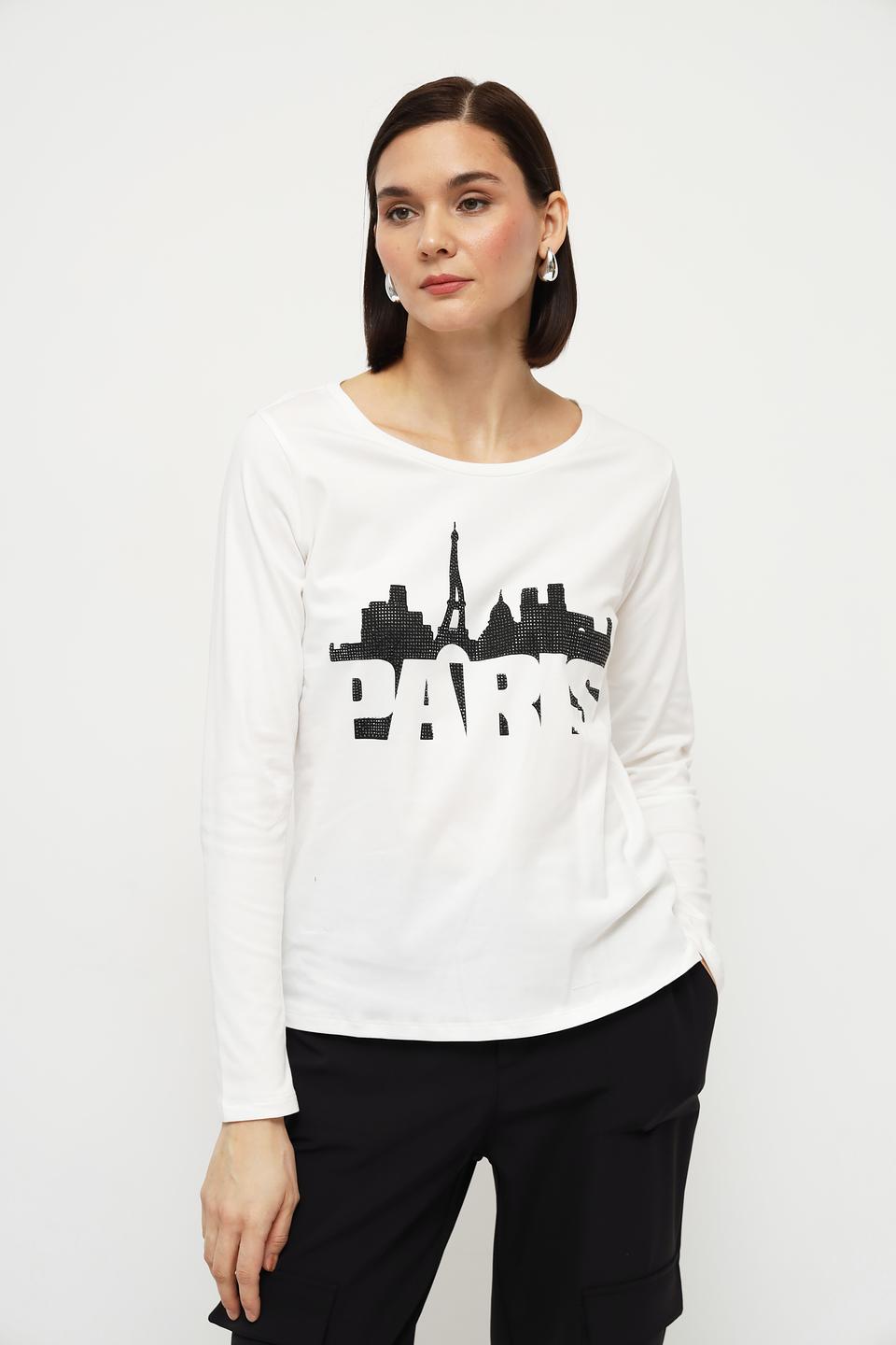 Лонгслив Monari с принтом "Париж"