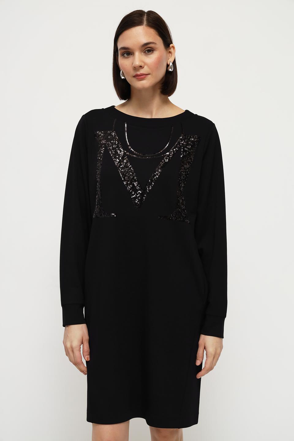 Платье Monari с пайетками чёрное
