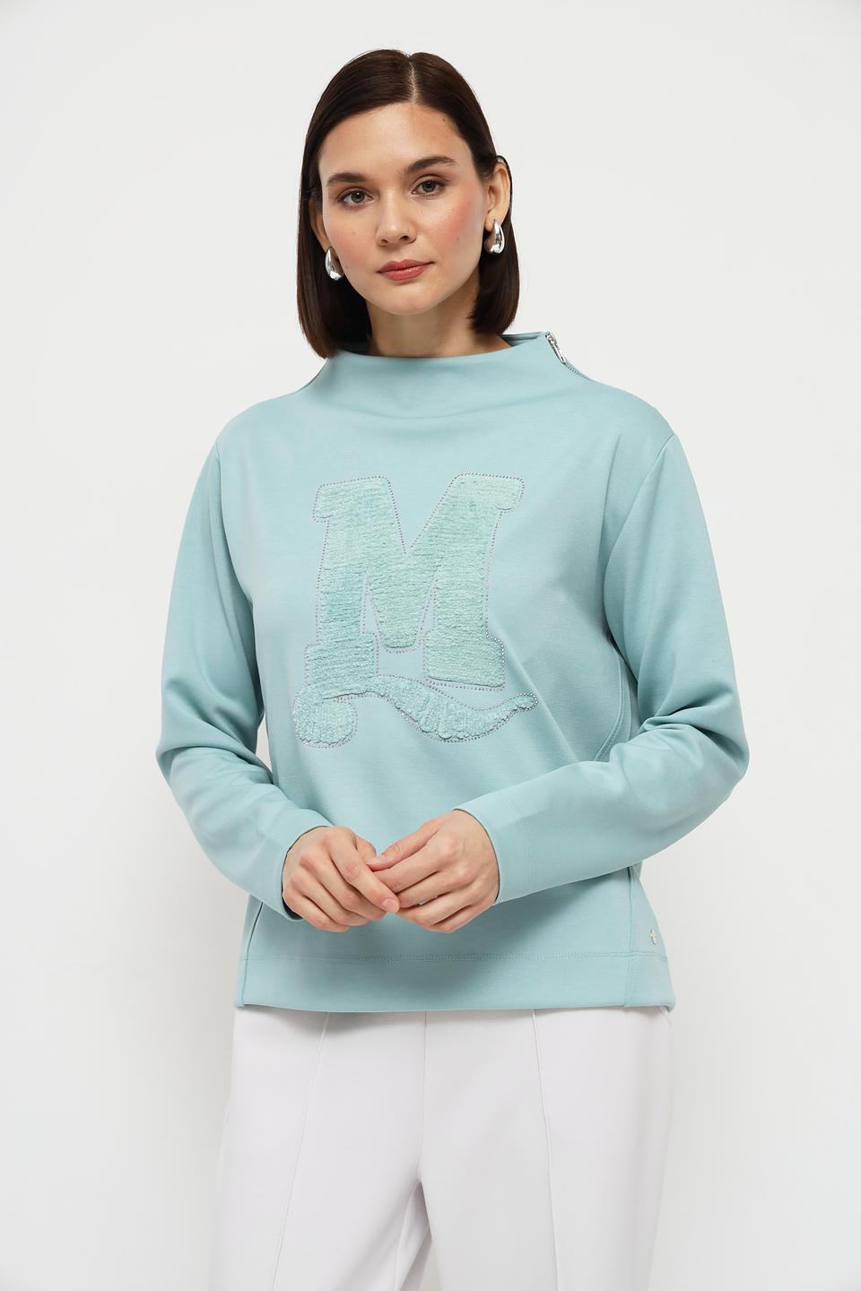 Пуловер Monari с логотипом M мятный