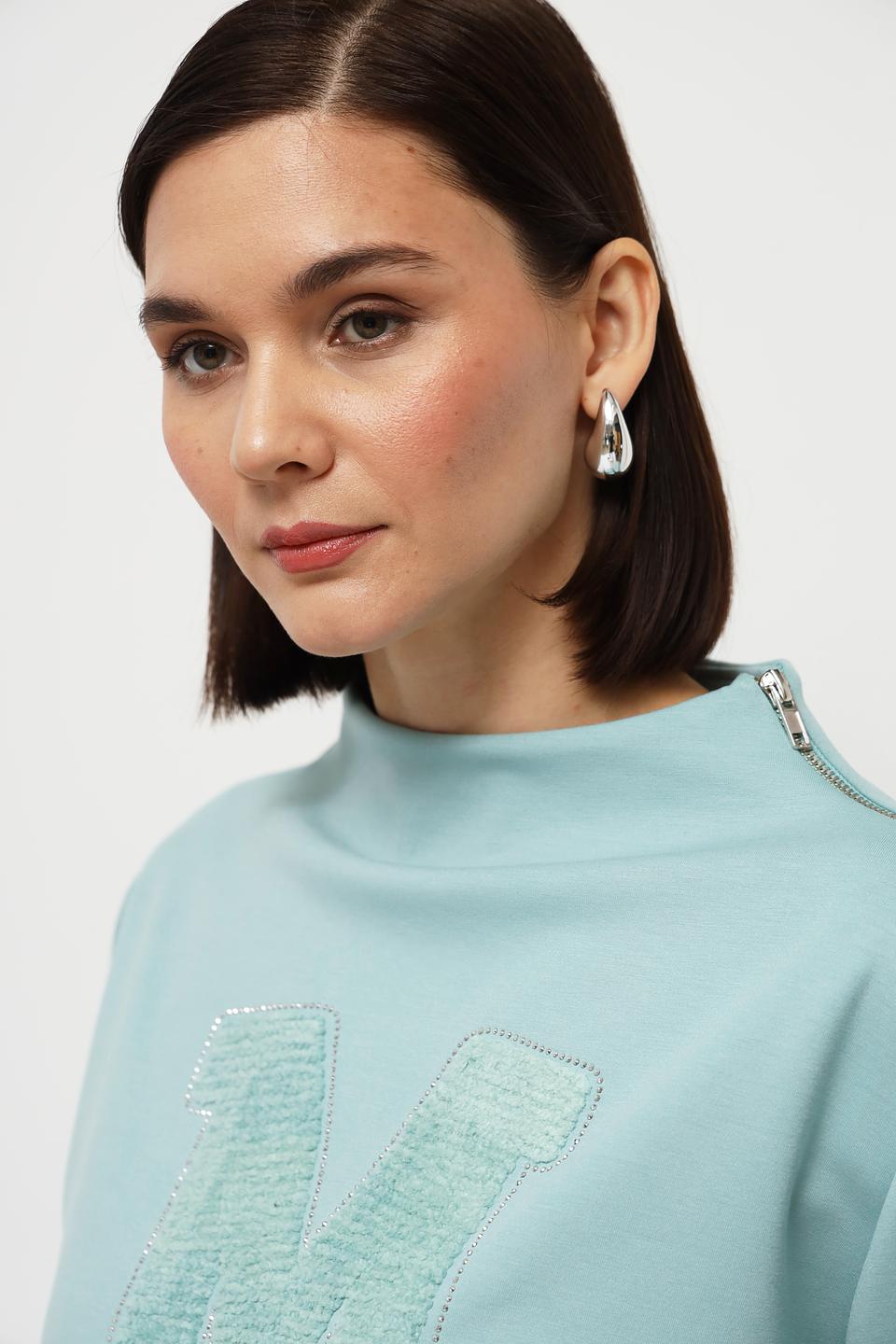 Пуловер Monari с логотипом M мятный