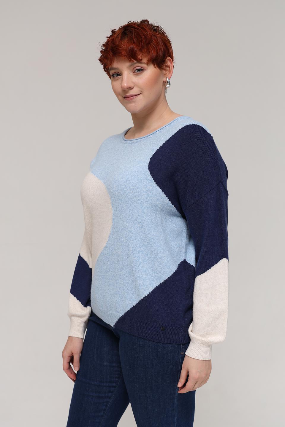 Пуловер Olsen с геометрическим рисунком