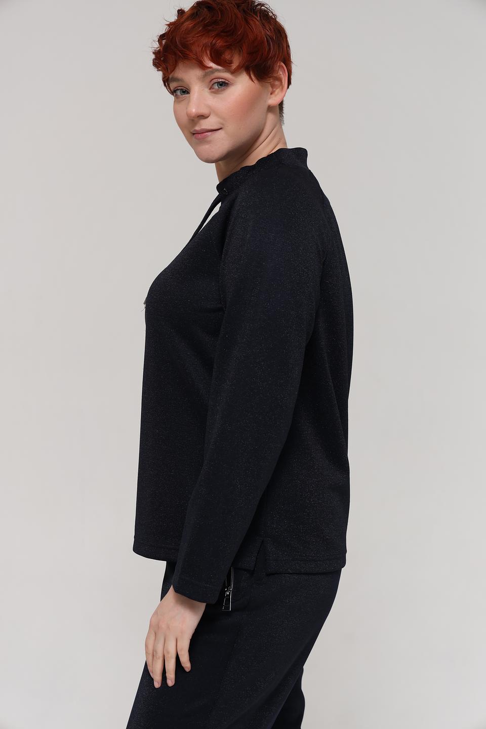 Пуловер Rabe collection чёрный с капюшоном