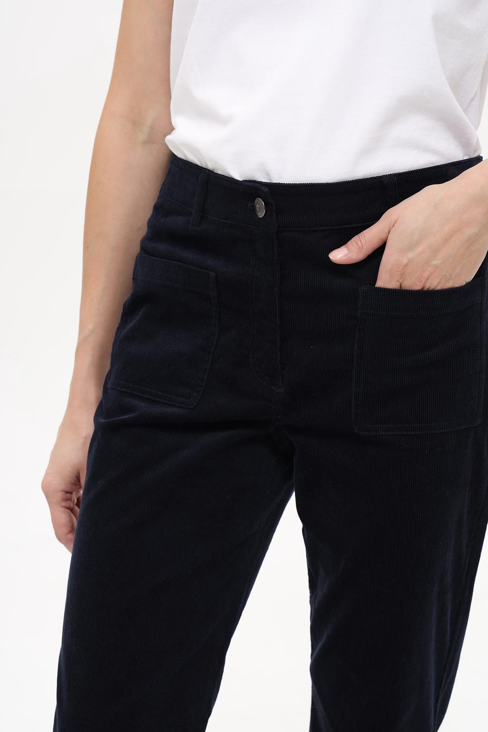 Брюки вельветовые Olsen тёмно-синие