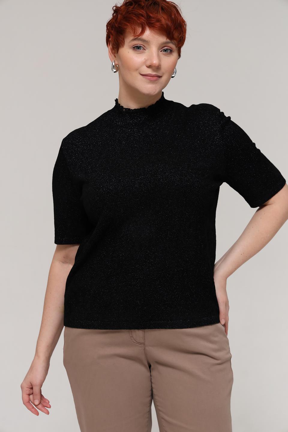 Пуловер Marc Cain с пайетками чёрный