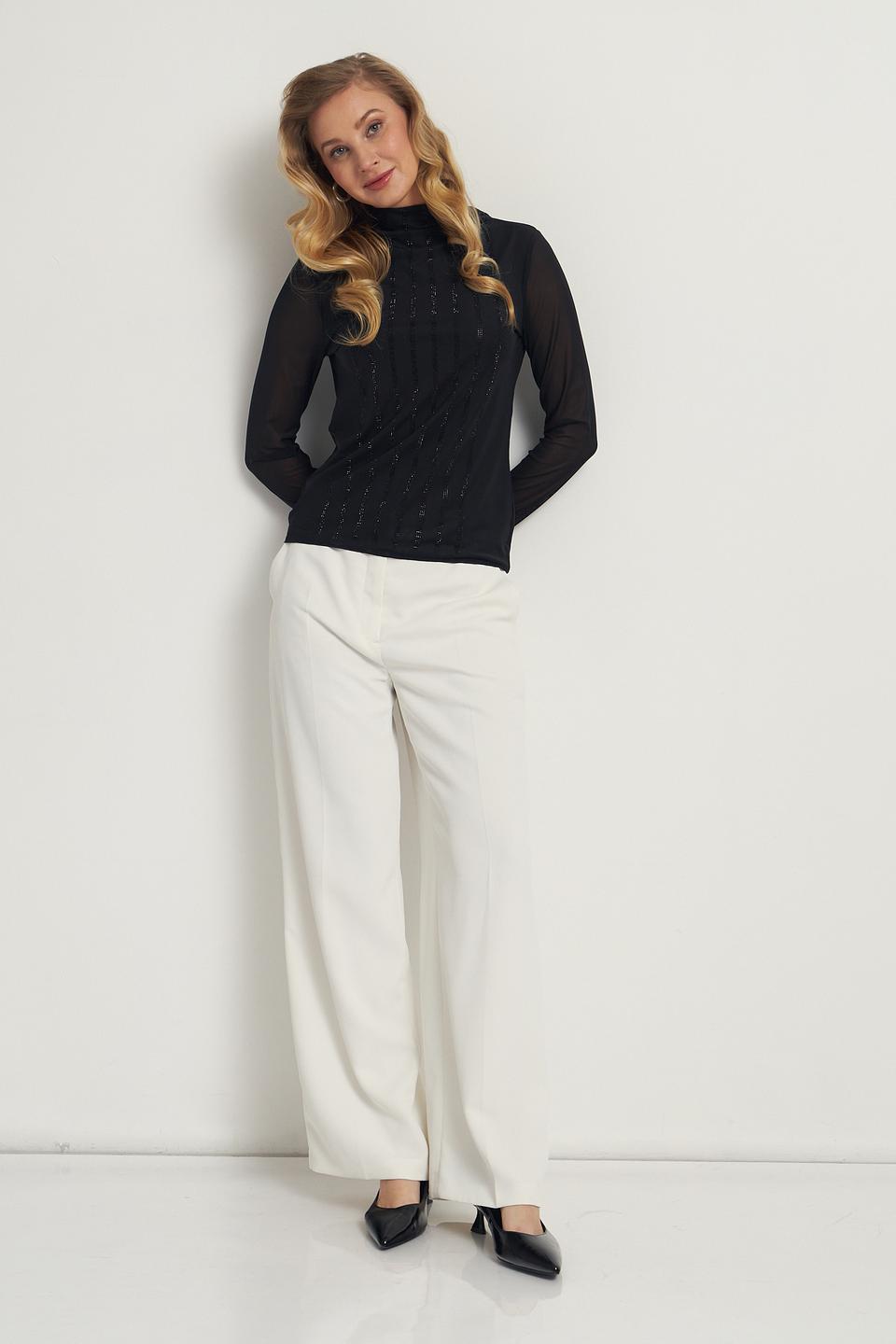 Водолазка Monari с пайетками чёрная