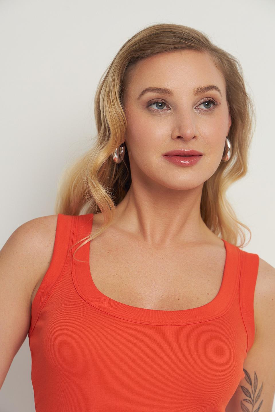 Топ Marc Cain оранжевый