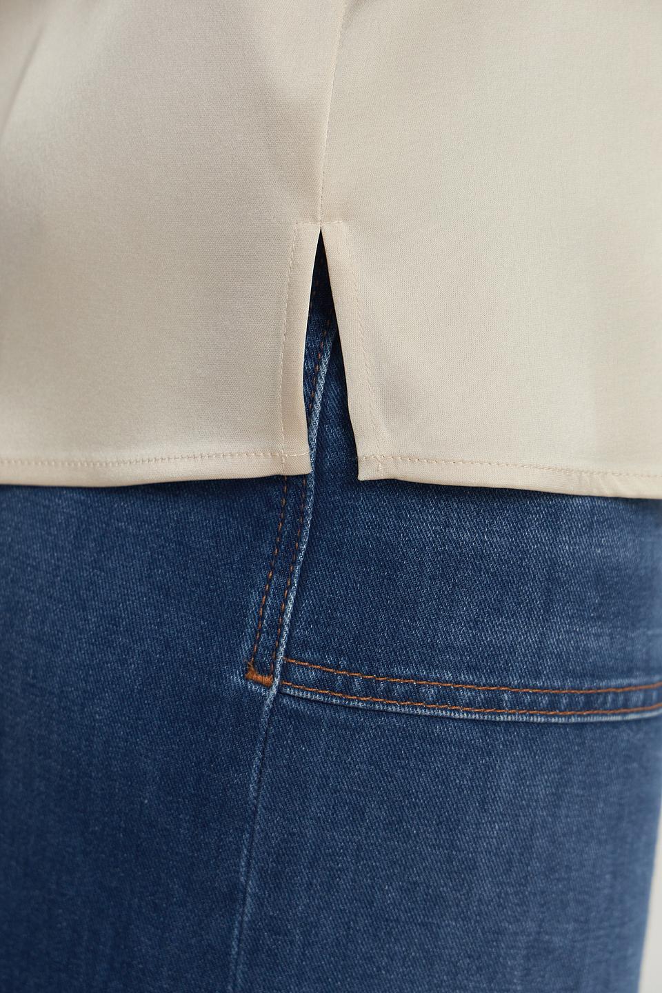 Топ Marc Cain атласный бежевый