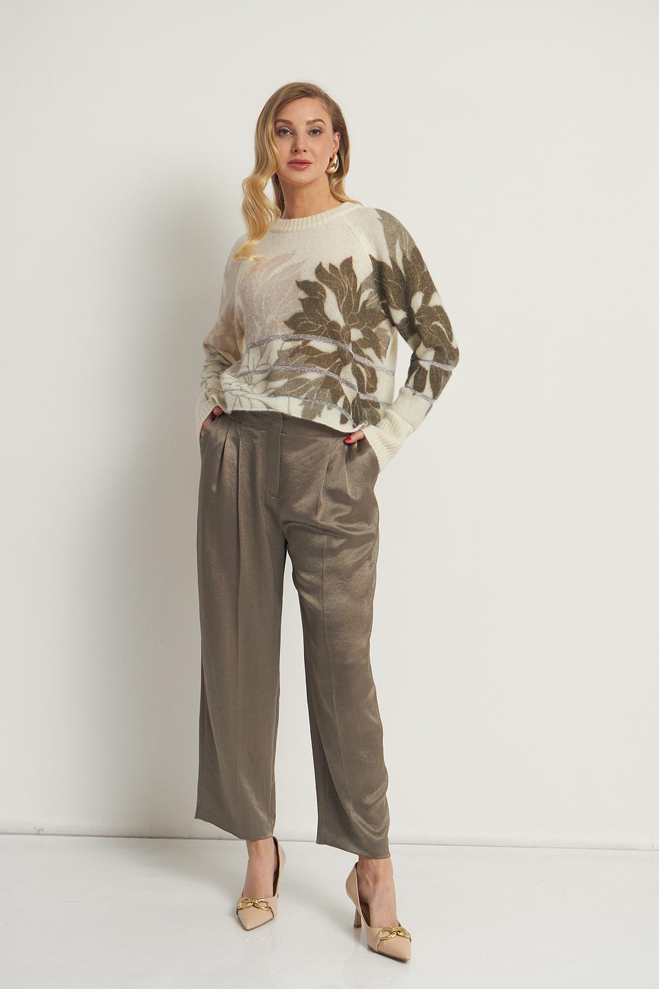 Пуловер Marc Cain с цветочным принтом