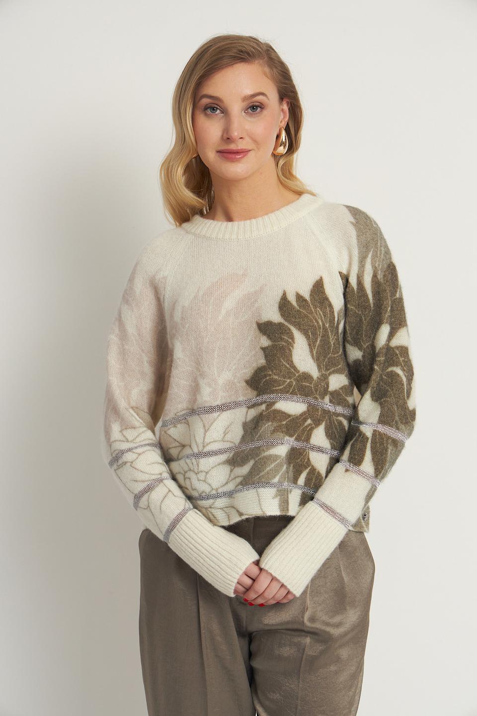 Пуловер Marc Cain с цветочным принтом