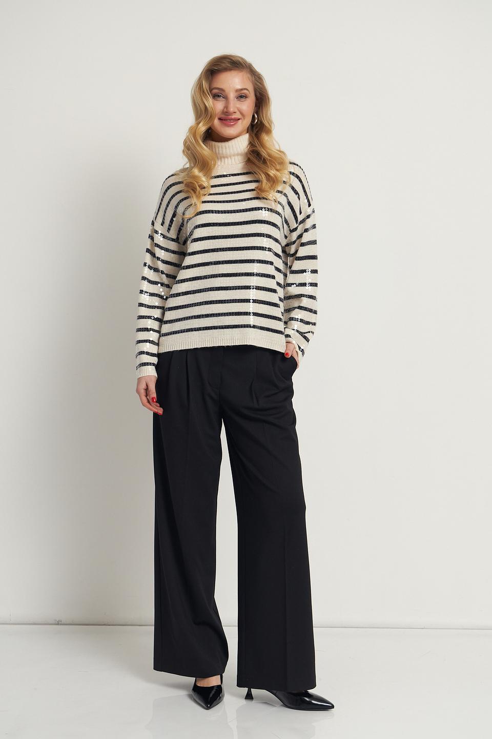 Брюки Lecomte клёш чёрные