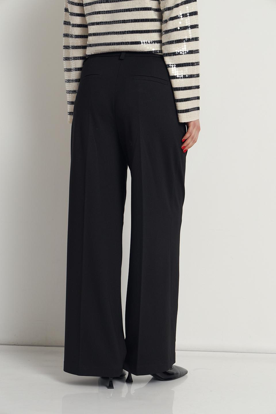 Брюки Lecomte клёш чёрные