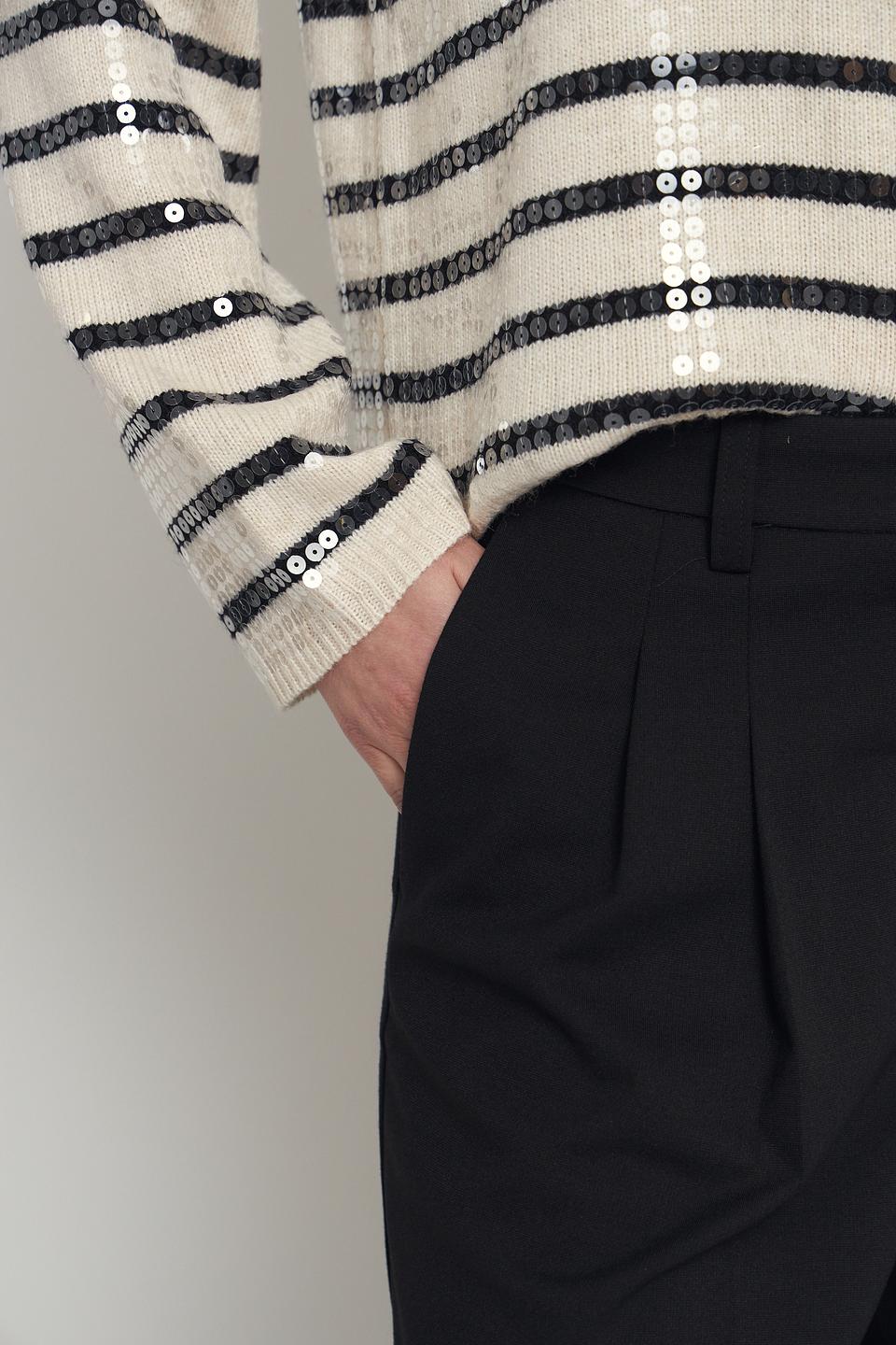 Брюки Lecomte клёш чёрные