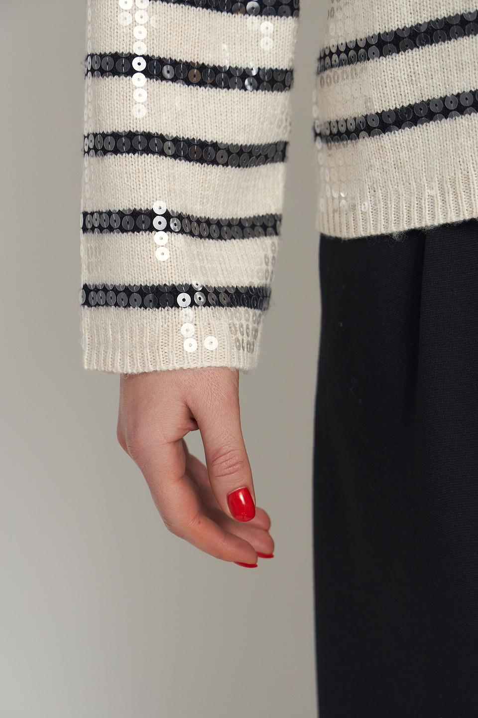 Пуловер Lecomte в полоску