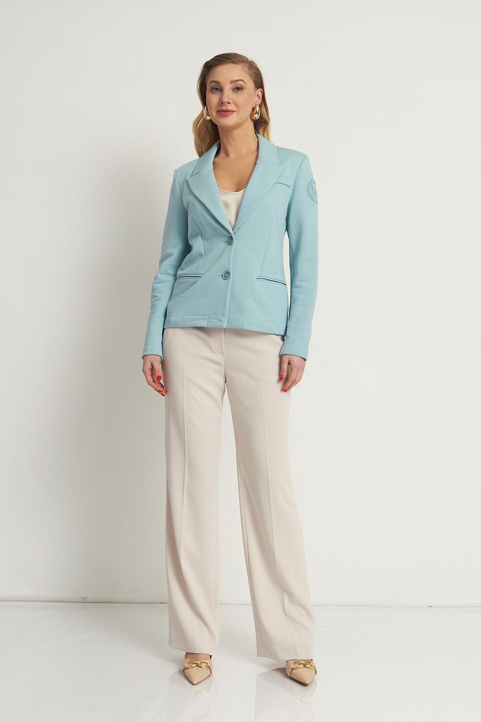 Жакет Monari приталенный голубой