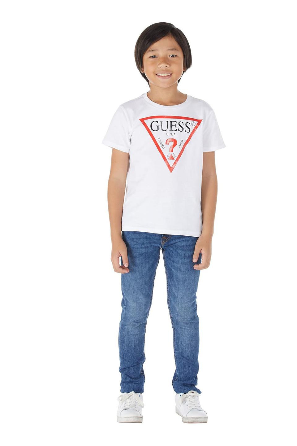 Футболка Guess логотип белый