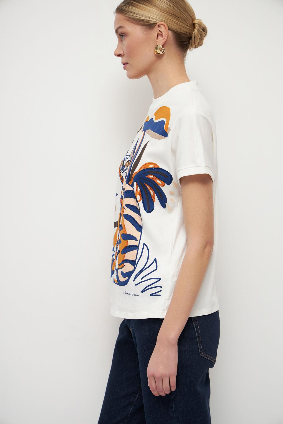 Футболка Marc Cain с принтом кота