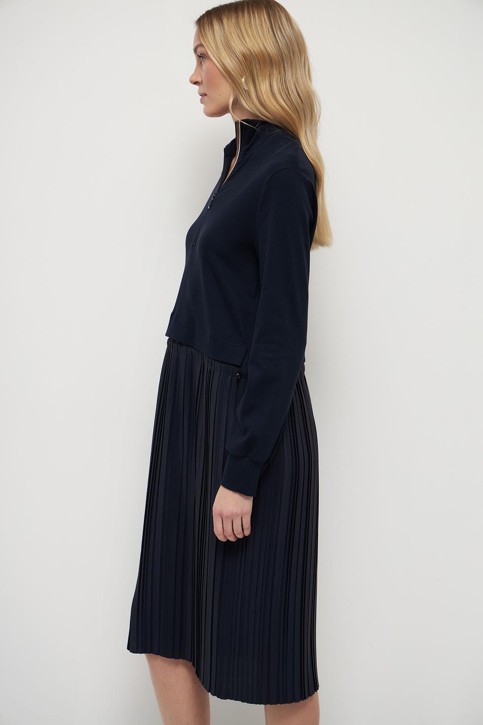 Платье Marc Cain плиссе тёмно-синее