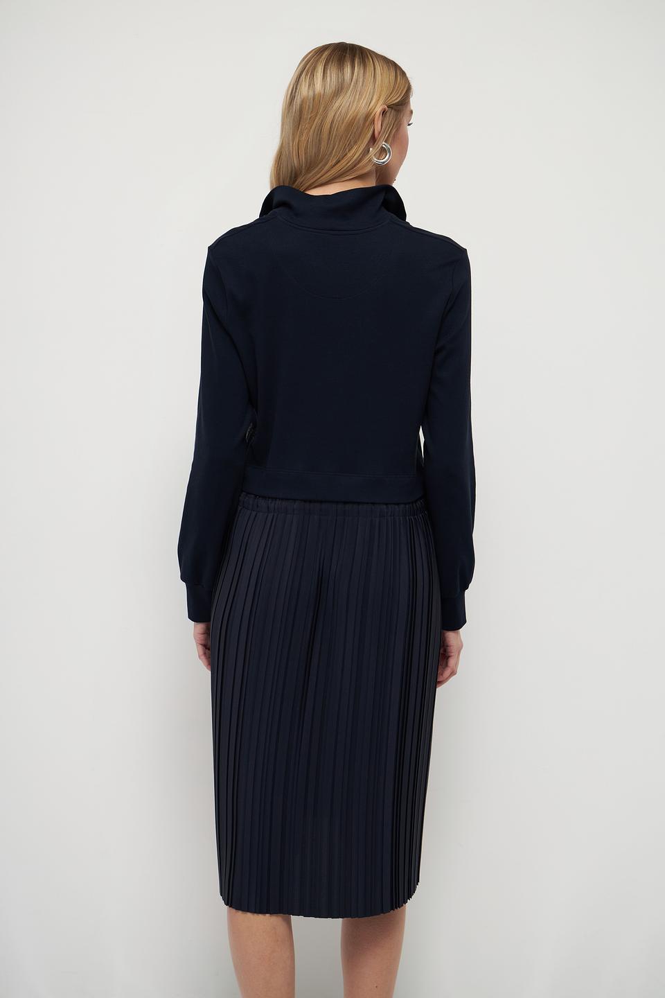 Платье Marc Cain плиссе тёмно-синее