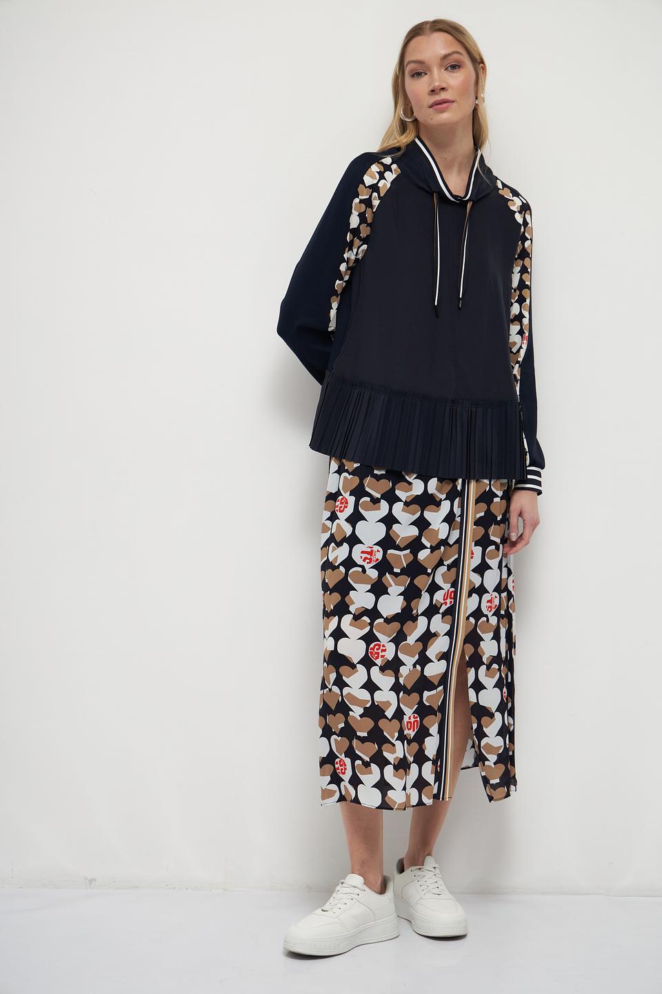 Юбка Marc Cain с принтом сердец