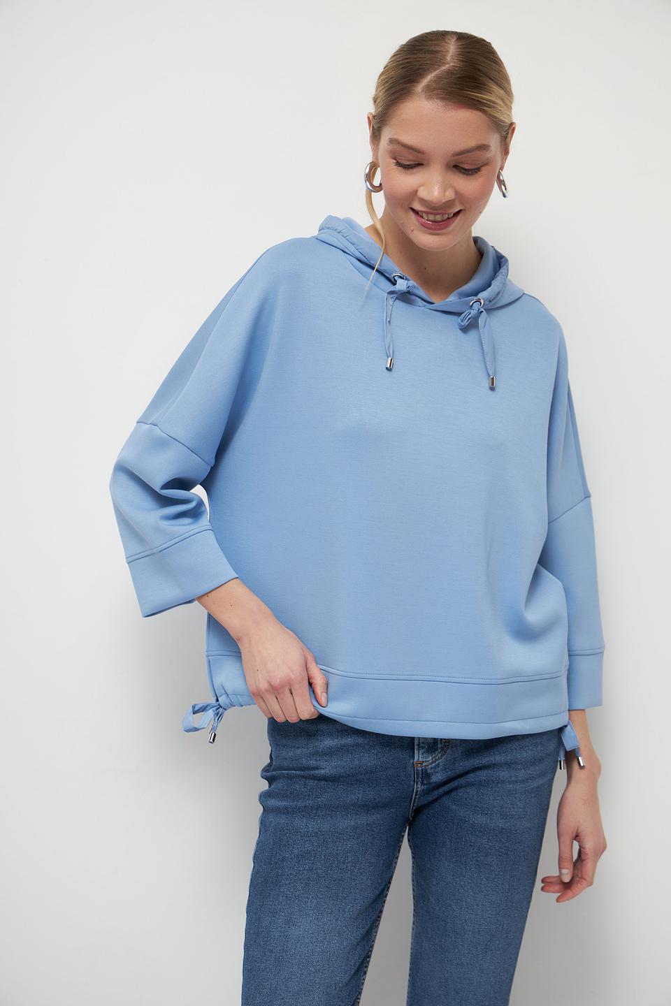 Толстовка Tom Tailor голубая с капюшоном
