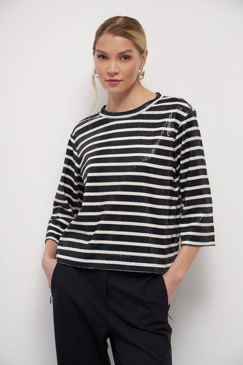 Пуловер Lecomte в полоску