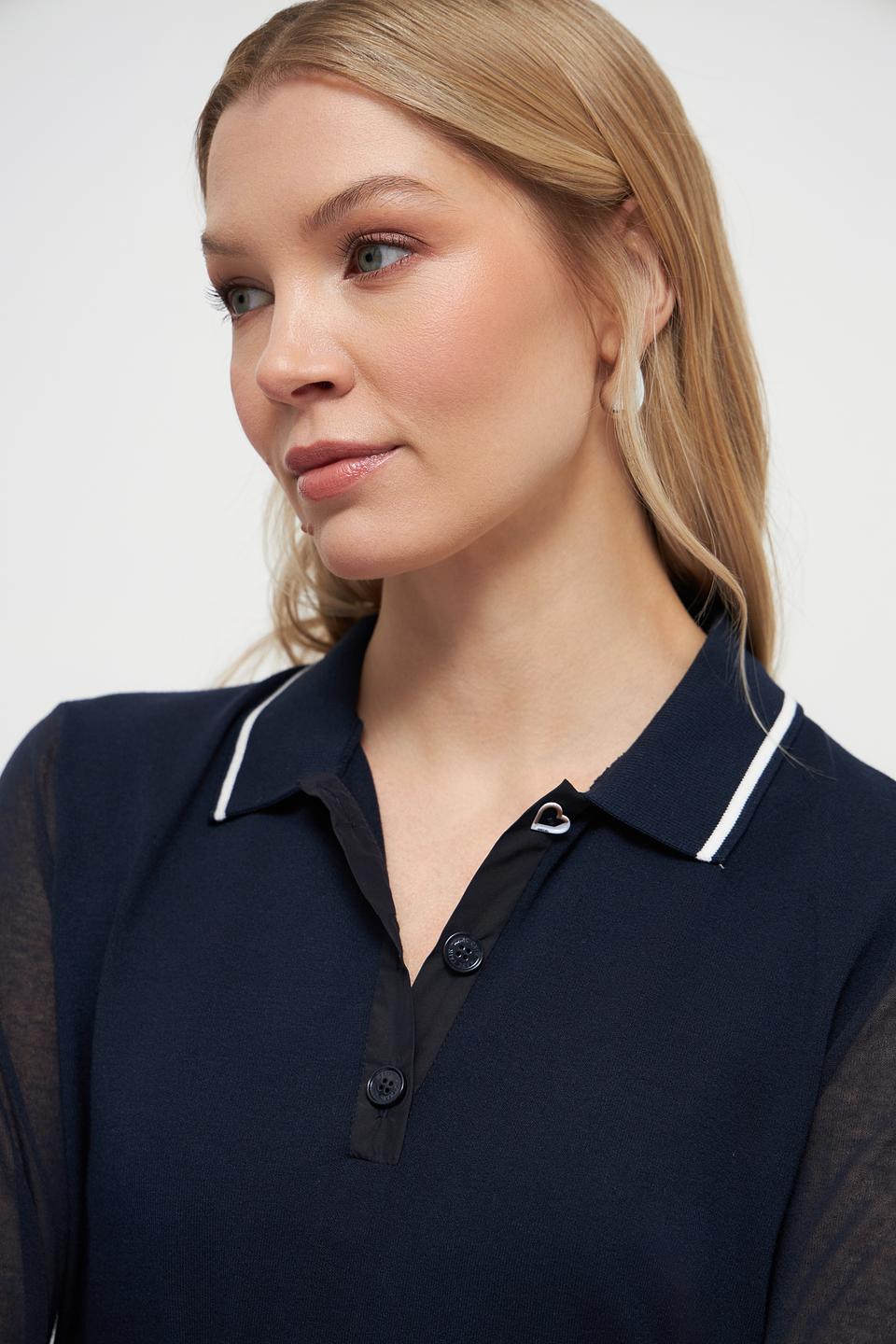 Платье Marc Cain темно-синее с плиссе