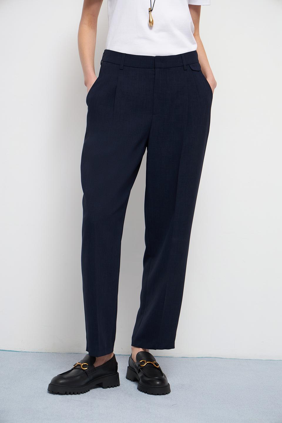Брюки классические Oui тёмно-синие