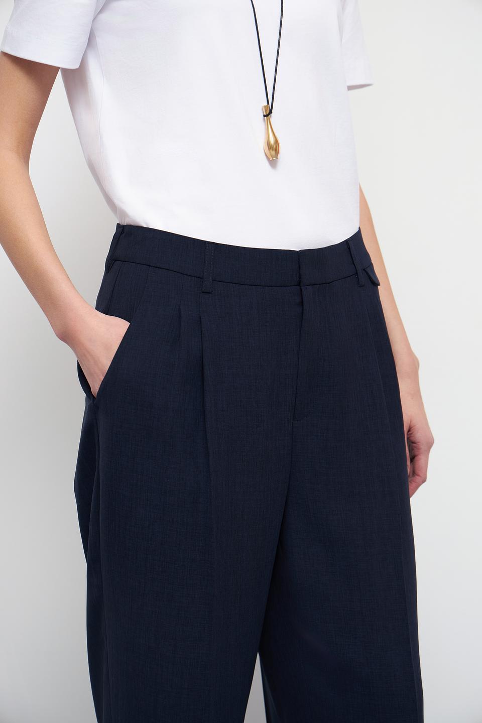 Брюки классические Oui тёмно-синие