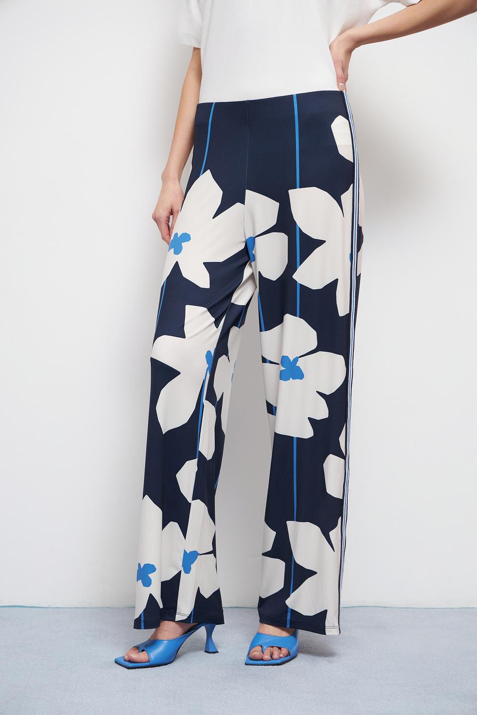Брюки клёш Oui с цветочным принтом