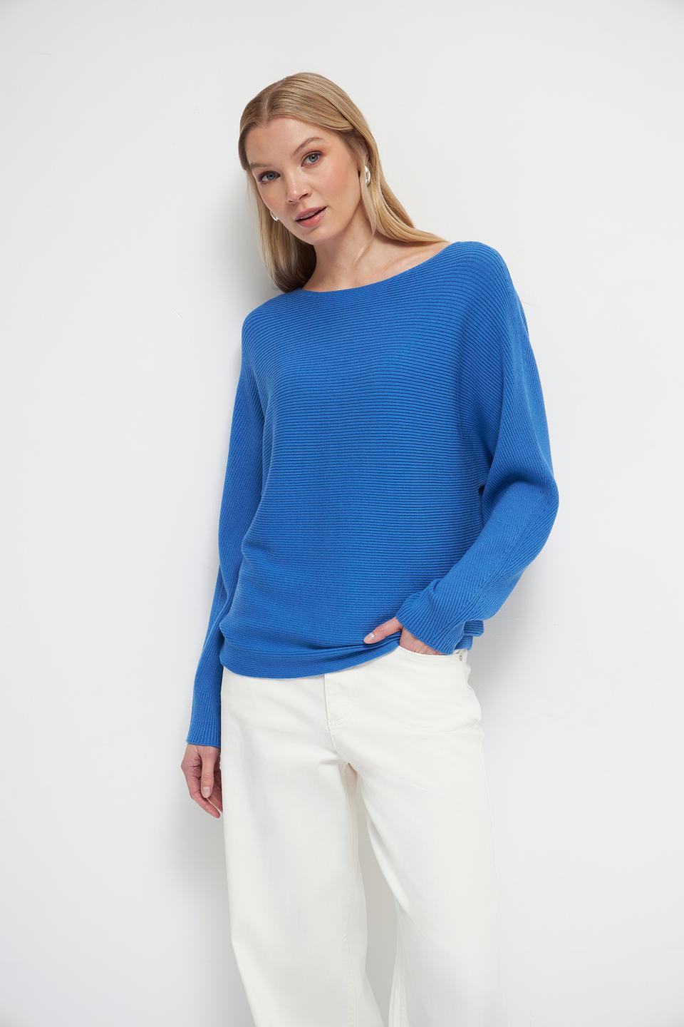 Пуловер Oui женский лазурный