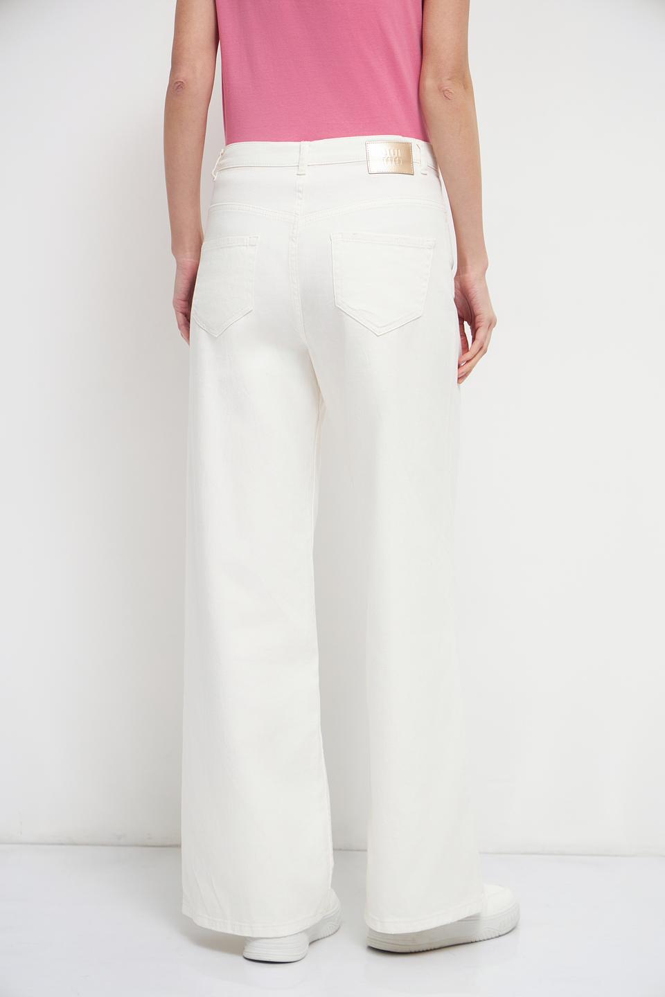 Джинсы широкого кроя Oui белые